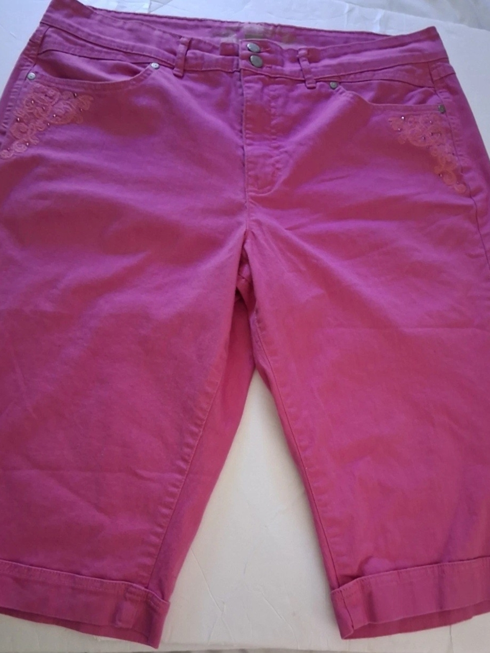 Hannah Bright Fuchsia Bermuda Shorts